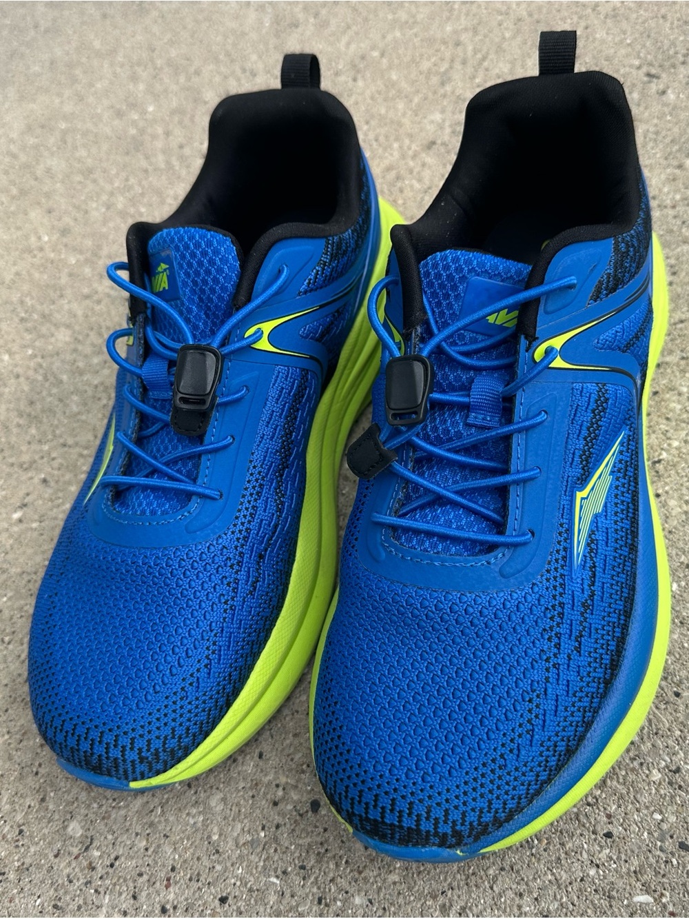 Avia Blue Athletic Trainers with Neon Yellow Accents